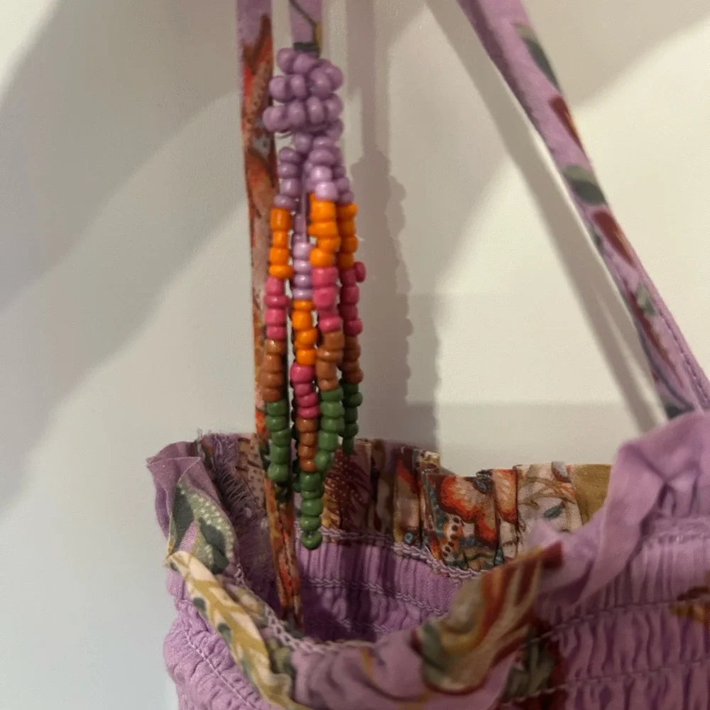 Farm Rio Mini Ruffle Dress in Purple - Picture 2 of 3